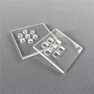5mm tvrdené číre sklo s výrezmi