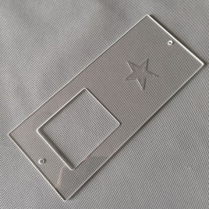engraved 4mm toughened glass