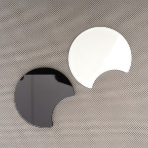 4mm white printed glass coasters