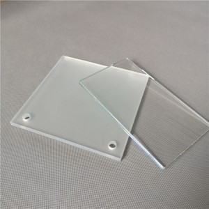 8mm tempered clear sandblast cabinet glass