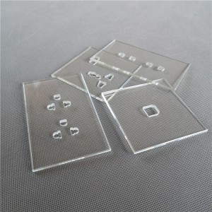 4mm thick tempered socket plug glass panel