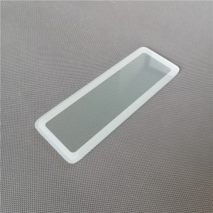 4mm white painted acid etched glass 