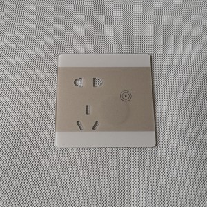 gold print on 2mm glass for wall socket